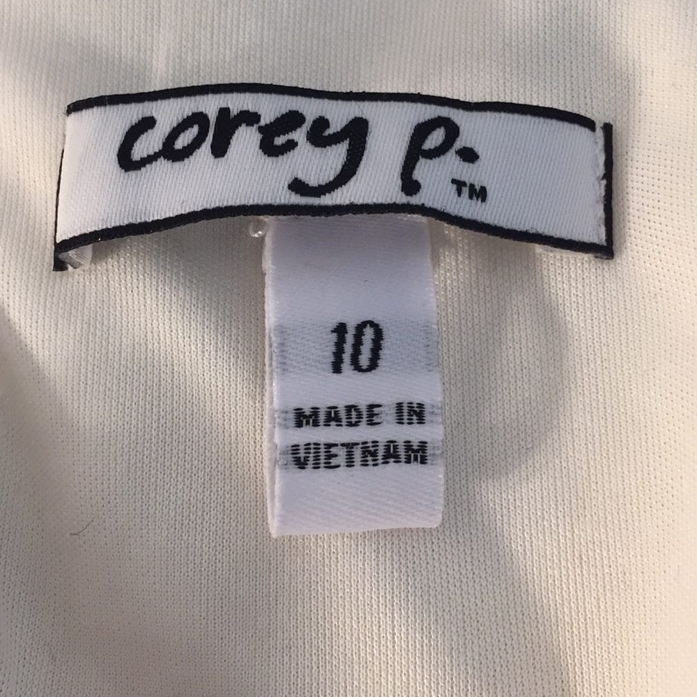 {Corey P.}Size 10 Cream Jacquard Dress - Picture 4 of 6